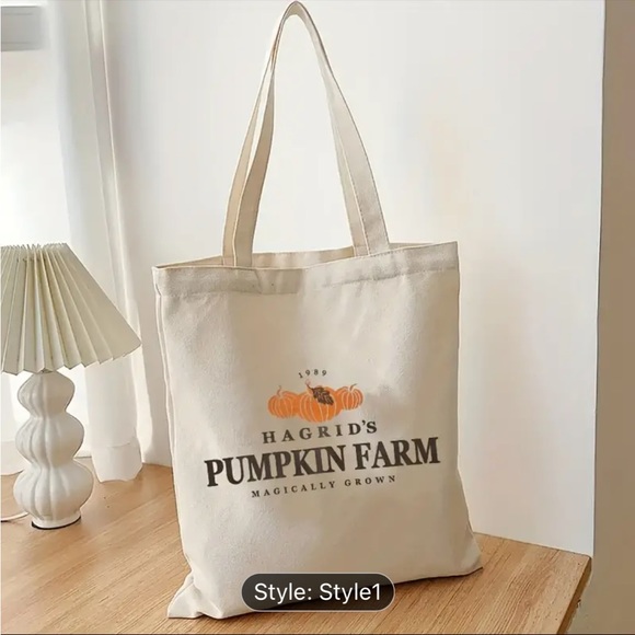 Harry Potter Hagrid’s Pumpkin Farm Canvas Tote - Picture 3 of 5